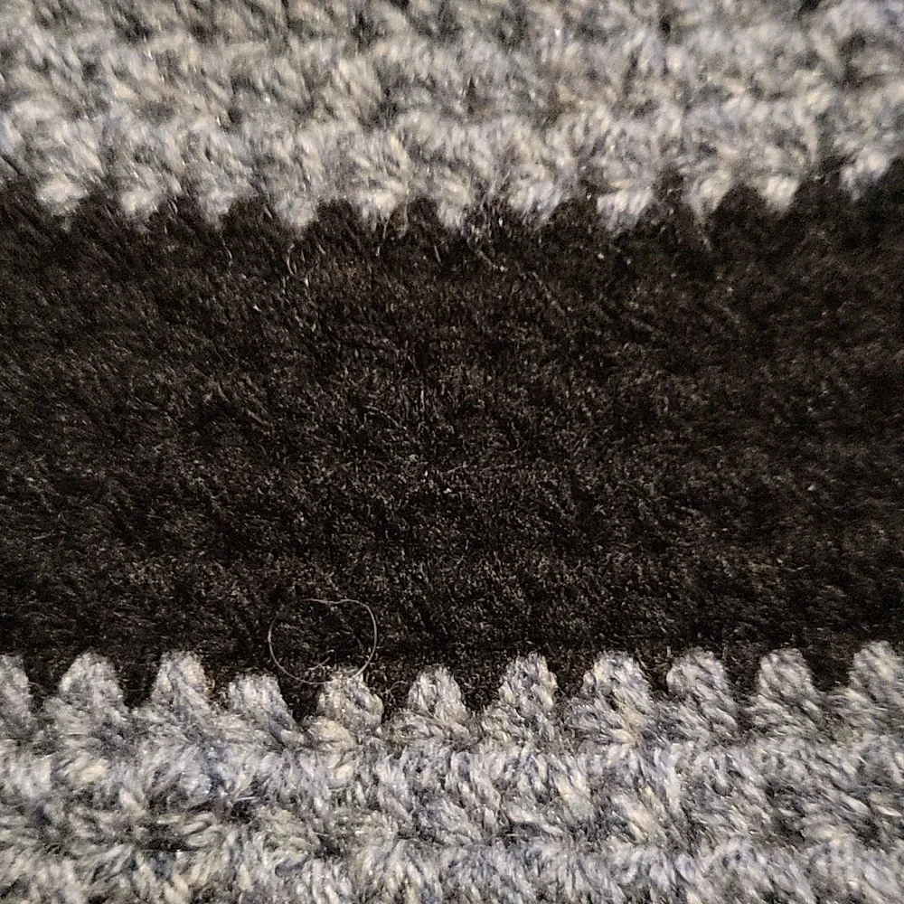 HAND CRAFTED Yoga socks HANDMADE Crochet Gray Black Stripe Super Soft